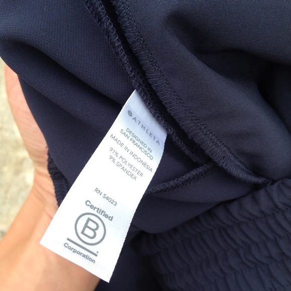 Athleta Metropolis Straight Leg Pant PrimaTwill Fabric Navy Blue sz.8 - Picture 10 of 13